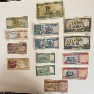 Vintage Middle Eastern Banknote Lot – Bahrain, Kuwait, Qatar, Lebanon & UAE